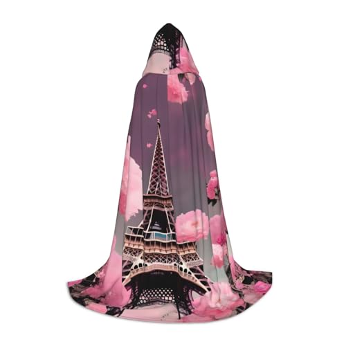 pvinnk Paris Street Eiffelturm Rosa Blumendruck Halloween Warmer Kapuzenumhang für Männer Frauen für Karneval Cosplay Hexenkostüme pvinnk Paris Street Eiffelturm Rosa Blumendruck Halloween Warmer Kapuzenumhang für Männer Frauen für Karneval Cosplay Hexenkostüme von pvinnk