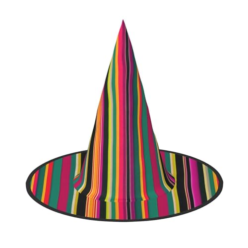pvinnk Regenbogenfarbener, gestreifter Druck über lebendigem Karneval, Halloween, Kostümzubehör für Mottopartys von pvinnk