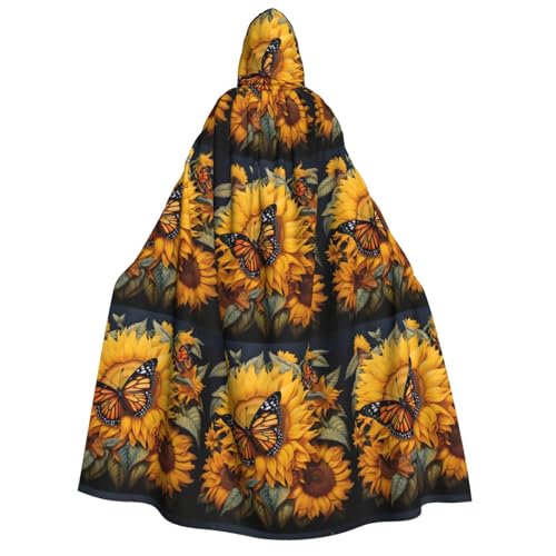 pvinnk Sonnenblumen-Schmetterlings-Druck, Karnevals-Dekorationen, Stil, Kapuzenumhang für Kostümpartys, Cosplay, Hexenkostüme pvinnk Sonnenblumen-Schmetterlings-Druck, Karnevals-Dekorationen, Stil, Kapuzenumhang für Kostümpartys, Cosplay, Hexenkostüme von pvinnk