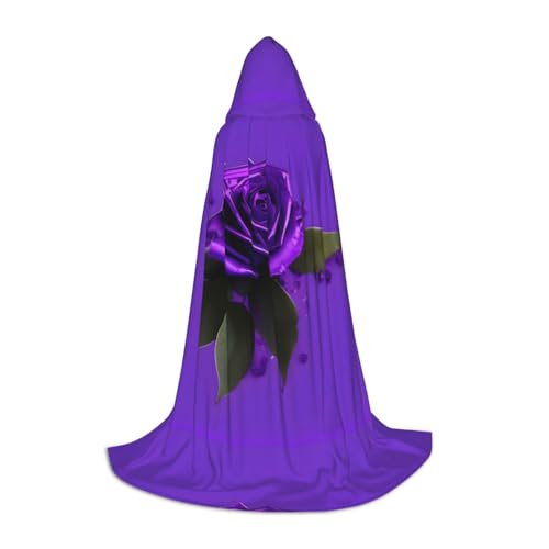 pvinnk Umhang mit violettem Rosen-Druck, Halloween, warmer Kapuzenumhang für Männer und Frauen, für Karneval, Cosplay, Hexenkostüme pvinnk Umhang mit violettem Rosen-Druck, Halloween, warmer Kapuzenumhang für Männer und Frauen, für Karneval, Cosplay, Hexenkostüme von pvinnk