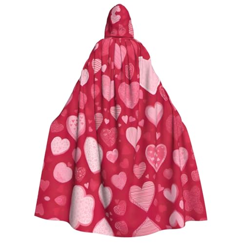 pvinnk Valentinstag-Druck, Karnevals-Dekorationen, Stil, Kapuzenumhang für Kostümpartys, Cosplay, Hexenkostüme von pvinnk