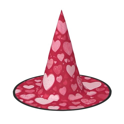 pvinnk Valentinstag-Druck über lebendigem Karnevals-Halloween-Hut für Erwachsene, Kostümzubehör für Mottopartys von pvinnk
