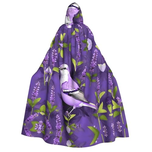 pvinnk Vogel in lila Lavendel, Blumendruck, Karnevals-Dekorationen, Stil, Kapuzenumhang für Kostümpartys, Cosplay, Hexenkostüme pvinnk Vogel in lila Lavendel, Blumendruck, Karnevals-Dekorationen, Stil, Kapuzenumhang für Kostümpartys, Cosplay, Hexenkostüme von pvinnk