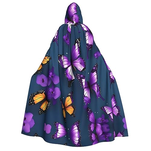 pvinnk Wunderschöner lila Schmetterlings-Druck, Karnevals-Dekorationen, Stil, Kapuzenumhang für Kostümpartys, Cosplay, Hexenkostüme pvinnk Wunderschöner lila Schmetterlings-Druck, Karnevals-Dekorationen, Stil, Kapuzenumhang für Kostümpartys, Cosplay, Hexenkostüme von pvinnk