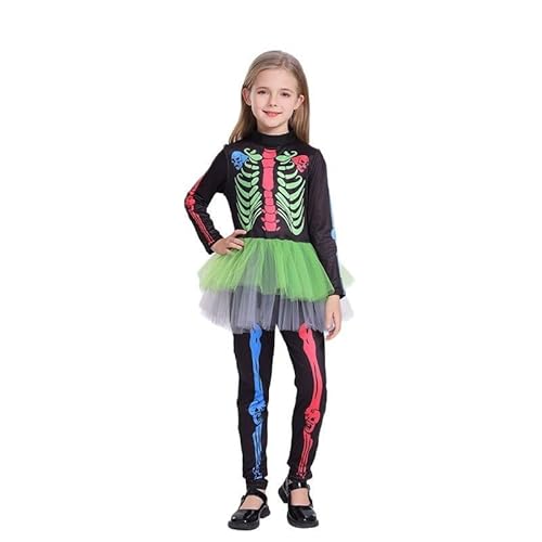 Mädchen Knochen Kleidung Skelett Kleid Halloween Schädel Tunika Festliches Outfit Cosplay Overall Kleider Punky Buntes Skelett Deluxe Mädchen Kostüm für Halloween Kostüm Dress Up Partys Kostüm Größen Mädchen Knochen Kleidung Skelett Kleid Halloween Schädel Tunika Festliches Outfit Cosplay Overall Kleider Punky Buntes Skelett Deluxe Mädchen Kostüm für Halloween Kostüm Dress Up Partys Kostüm Größen von pvucpot