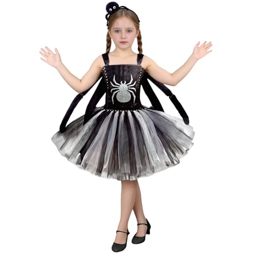 pvucpot Glitzernde Spinne Kostüm Mädchen Spinne Fancy Dress Up Kostüm mit Spinnenrucksack Spinnen Stirnband Hexenkleid für Halloween Verkleidung Party Cosplay Karneval Größen pvucpot Glitzernde Spinne Kostüm Mädchen Spinne Fancy Dress Up Kostüm mit Spinnenrucksack Spinnen Stirnband Hexenkleid für Halloween Verkleidung Party Cosplay Karneval Größen von pvucpot