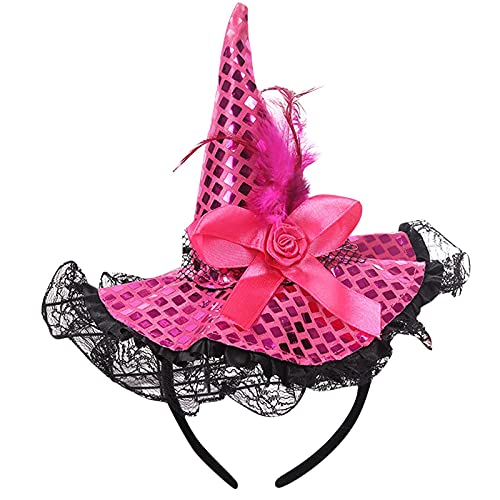 pvucpot Hexenhut Stirnband,Hexenhut Stirnband | Halloween Stirnbänder Pailletten Spitze Hut Hoop Band | Eleganter Kopfbedeckungs-Haarreifen-Kostümhut für Halloween-Weihnachtsparty-Kostüm Lässige pvucpot Hexenhut Stirnband,Hexenhut Stirnband | Halloween Stirnbänder Pailletten Spitze Hut Hoop Band | Eleganter Kopfbedeckungs-Haarreifen-Kostümhut für Halloween-Weihnachtsparty-Kostüm Lässige von pvucpot