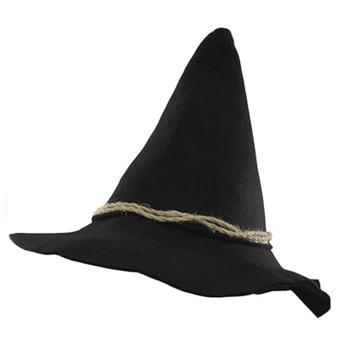 pvucpot Hexenhut aus Filz, Kostüm für Damen, Herren, Teenager, für Halloween, Party-Dekorationen, Retro-Zauberer, Cosplay Hut lustiger Hexenhut für Erwachsene, Cosplay-Zubehör Lässige von pvucpot