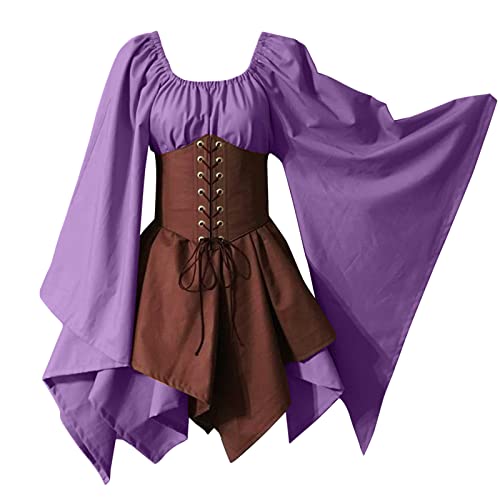 faschingskostüme damen, Gothic Kleid Damen Karneval Party Lang Mittelalter Kleid Große Größen Retro Prinzessin Kleid Elegant Gothic Viktorianisches Kleid Renaissance Kleid Vintage Karneval Kostüm faschingskostüme damen, Gothic Kleid Damen Karneval Party Lang Mittelalter Kleid Große Größen Retro Prinzessin Kleid Elegant Gothic Viktorianisches Kleid Renaissance Kleid Vintage Karneval Kostüm von pxjsdwe