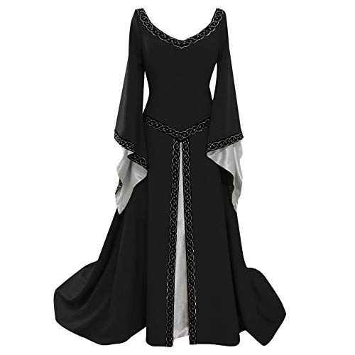 halloween kostüm damen, Mittelalter Kleidung Damen Lang Große Größen Gothic Kleid Vintage Retro Renaissance Kleid Karneval Party Gothic Prinzessin Kleid Partykleid Elegant Mittelalter Kleidung halloween kostüm damen, Mittelalter Kleidung Damen Lang Große Größen Gothic Kleid Vintage Retro Renaissance Kleid Karneval Party Gothic Prinzessin Kleid Partykleid Elegant Mittelalter Kleidung von pxjsdwe