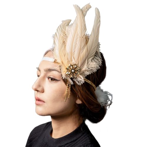 pxjsdwe kostüm papagei, Feder Stirnband Damen Tee-Party Cosplay Feder Stirnband Haarband 20er Jahre Feder Kopfschmuck Karneval Party Fasching Kostüm Vintage Hochzeit Feder Haarschmuck pxjsdwe kostüm papagei, Feder Stirnband Damen Tee-Party Cosplay Feder Stirnband Haarband 20er Jahre Feder Kopfschmuck Karneval Party Fasching Kostüm Vintage Hochzeit Feder Haarschmuck von pxjsdwe