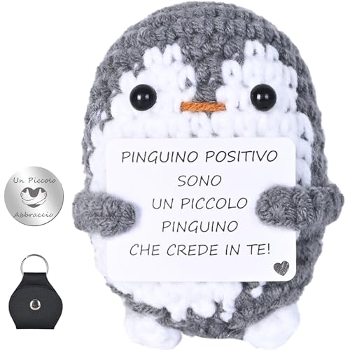 qianduoduo Originell und lustig, italienischer Positiver Pinguin, lustige Idee für Partys, Gegenstand für Kollegen und Büro, Geburtstage Herren Damen Teenagerpaar (Grau) von qianduoduo