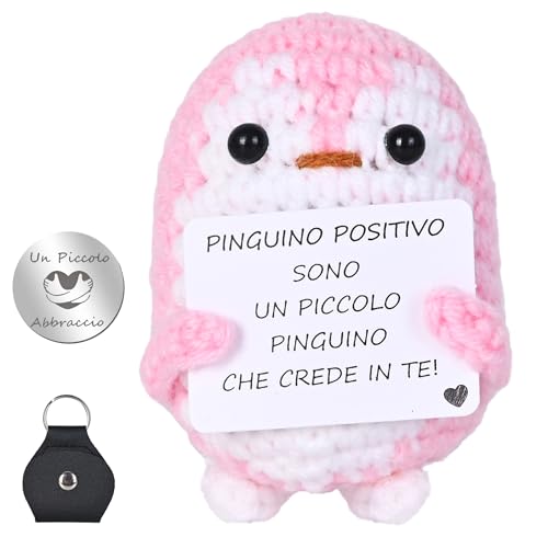 qianduoduo Originell und lustig, italienischer Positiver Pinguin, lustige Idee für Partys, Gegenstand für Kollegen und Büro, Geburtstage Herren Damen Teenagerpaar (Rosa) von qianduoduo