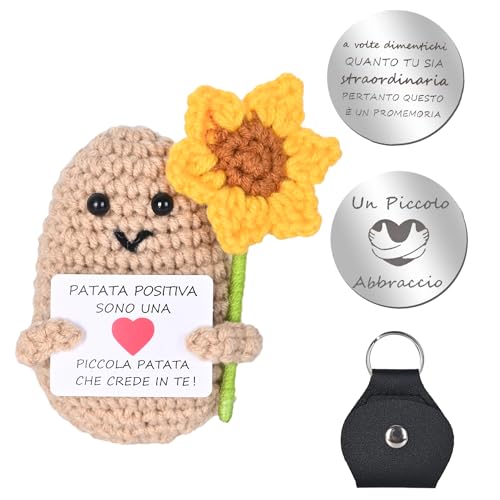 qianduoduo Positive Kartoffel, Geschenke für Frauen, Kreative Kartoffelwolle Puppe, Mutmacher Geschenk, Geschenk zum Schulanfang (B) von qianduoduo