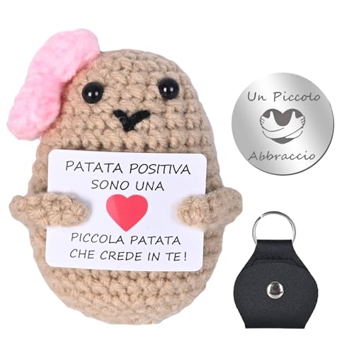 qianduoduo Positive Kartoffel, Geschenke für Frauen, Kreative Kartoffelwolle Puppe, Mutmacher Geschenk, Schulanfang Geschenk (A) von qianduoduo