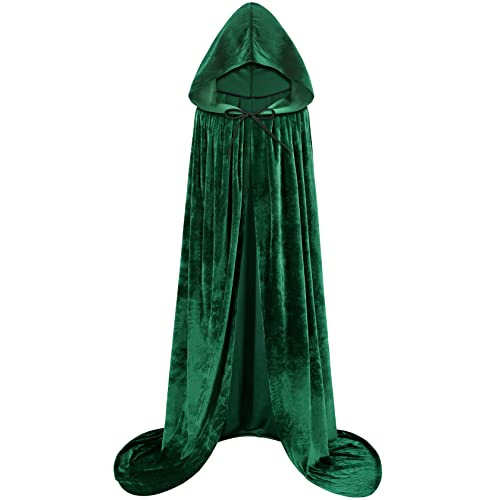 qikqik Kapuzenumhang Samt Umhang mit Kapuze Hexenumhang Halloween Kostüme für Erwachsene Cosplay Kostüm Vampir Umhang Zauberer Robe, Grün , Large qikqik Kapuzenumhang Samt Umhang mit Kapuze Hexenumhang Halloween Kostüme für Erwachsene Cosplay Kostüm Vampir Umhang Zauberer Robe, Grün , Large von qikqik