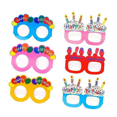 qiqiaollo 24 Stück Spielzeug-Sonnenbrillen, Follow-Birthday-Brillen, Geburtstags-Reunion-Kostüm-Brillen, Party-Brillen der Aufmerksamkeit, Papier-Brillen, Make-up-Papier-Brillen, Baby/162 von qiqiaollo