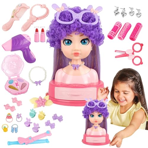 qixeuoa Make-up Und Hairstyling Puppenkopf | Frisierkopf Puppe Mit Frisierset Und Schminkzubehör,Übungspuppe Mit Anziehteilen Für Kleinkinder Ab 3 Jahren qixeuoa Make-up Und Hairstyling Puppenkopf | Frisierkopf Puppe Mit Frisierset Und Schminkzubehör,Übungspuppe Mit Anziehteilen Für Kleinkinder Ab 3 Jahren von qixeuoa