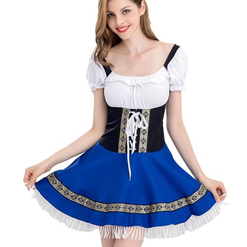 qixeuoa Oktoberfest Kostüme Damen - Traditionelles Dirndl für das Oktoberfest,Bequem Für Geselligkeit Veranstaltung Karneval Reisen Cosplay qixeuoa Oktoberfest Kostüme Damen - Traditionelles Dirndl für das Oktoberfest,Bequem Für Geselligkeit Veranstaltung Karneval Reisen Cosplay von qixeuoa