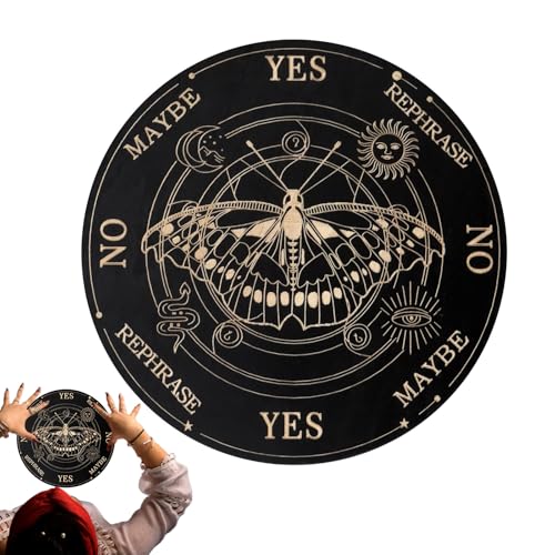 qixeuoa Spirit Board Ouija - Dekoratives Holzbrett Mit Buchstaben Und Zeiger Für Mitteilungen - Spirit Deko Brettspiel Für Anfänger Familie qixeuoa Spirit Board Ouija - Dekoratives Holzbrett Mit Buchstaben Und Zeiger Für Mitteilungen - Spirit Deko Brettspiel Für Anfänger Familie von qixeuoa