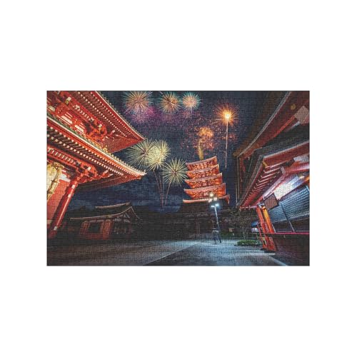 1000 Teile Puzzles für Erwachsene – Sensoji-Tempel Nachtansicht Japan – Feuerwerk Landschaft Puzzle für Erwachsene Kinder Holz herausfordernde Puzzle-Spiele Spielzeug Bunte Puzzles für Heimdekoration 1000 Teile Puzzles für Erwachsene – Sensoji-Tempel Nachtansicht Japan – Feuerwerk Landschaft Puzzle für Erwachsene Kinder Holz herausfordernde Puzzle-Spiele Spielzeug Bunte Puzzles für Heimdekoration von qkutyff
