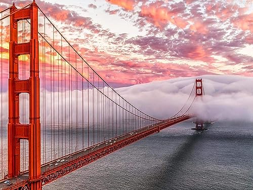 Golden Gate Bridge Puzzle für Erwachsene, 1000 Teile, Landschaftspuzzle, Bodenzubehör, Heimdekoration, Lernspiele oder Holzspielzeug, bestes Geschenk für Golden Gate Bridge Puzzle für Erwachsene, 1000 Teile, Landschaftspuzzle, Bodenzubehör, Heimdekoration, Lernspiele oder Holzspielzeug, bestes Geschenk für von qkutyff