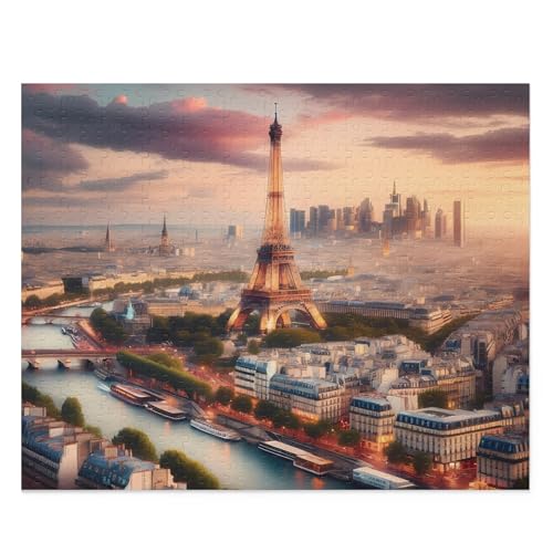 Paris, Frankreich Reise 500 Teile Erwachsene & Kinder Puzzle - Eiffelturm, Stadt Paris, herausforderndes Puzzlespiel & Geschenk für Familie & Wohnkultur Paris, Frankreich Reise 500 Teile Erwachsene & Kinder Puzzle - Eiffelturm, Stadt Paris, herausforderndes Puzzlespiel & Geschenk für Familie & Wohnkultur von qkutyff
