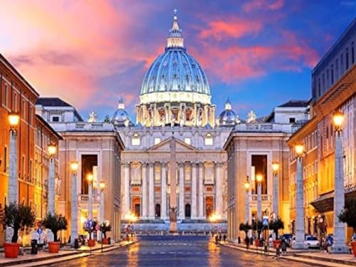 Puzzle für Erwachsene, Italien-Puzzle, Landschaft, Natur-Puzzle für Jugendliche, Kinder, Heimdekoration, Herausforderung, lustiges Spiel oder Spielzeug, beste Geschenke für ältere Freunde (Petersdom Puzzle für Erwachsene, Italien-Puzzle, Landschaft, Natur-Puzzle für Jugendliche, Kinder, Heimdekoration, Herausforderung, lustiges Spiel oder Spielzeug, beste Geschenke für ältere Freunde (Petersdom von qkutyff