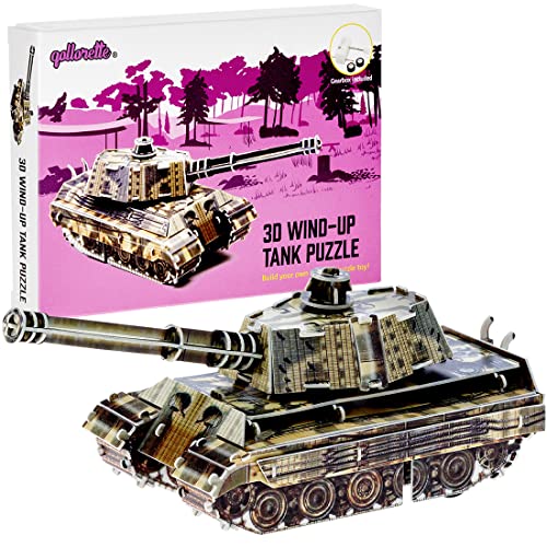 qollorette Aufziehspielzeug 3D Puzzle Kinder Militär Spielzeug Modellbau Armee Panzer Modell Aufziehauto Lernspiele für Kinder Jungen und Mädchen von qollorette