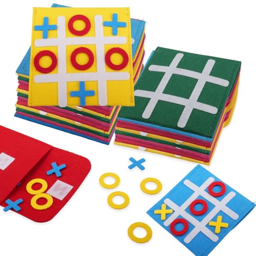quiodok 15 Stück Tic Tac Toe Spiel, Bunt Tic Tac Mini Spielzeug, Filz Brettspiel für Kinder, Mini Filz Brettspiel für Geburtstag, Kindertag, Schule, Party quiodok 15 Stück Tic Tac Toe Spiel, Bunt Tic Tac Mini Spielzeug, Filz Brettspiel für Kinder, Mini Filz Brettspiel für Geburtstag, Kindertag, Schule, Party von quiodok