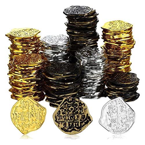 rahl 300 stücke Kunststoff Gold Münzen Pirat Münzen Kinder Spielen Münzen für Piraten-Partei Schatztruhe Spiele Tokens Cosplay von rahl
