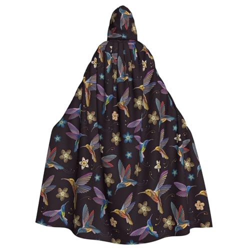 Blumen-Kolibri-Stickerei-Druck, Gothic-Stil, Karneval, Umhang, dunkler Fantasieumhang für Maskerade und Cosplay-Veranstaltungen Blumen-Kolibri-Stickerei-Druck, Gothic-Stil, Karneval, Umhang, dunkler Fantasieumhang für Maskerade und Cosplay-Veranstaltungen von rannsut