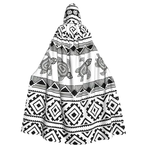 Ethnischer Schildkröten-Umhang, gestreifter Druck, Gothic-Stil, Karneval, dunkler Fantasieumhang für Maskerade und Cosplay-Veranstaltungen von rannsut