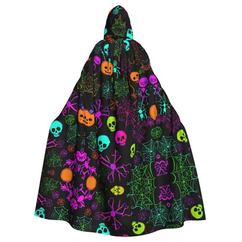 Halloween-Umhang mit Totenkopf-Druck, Gothic-Stil, Karneval, dunkler Fantasieumhang für Maskerade und Cosplay-Events Halloween-Umhang mit Totenkopf-Druck, Gothic-Stil, Karneval, dunkler Fantasieumhang für Maskerade und Cosplay-Events von rannsut