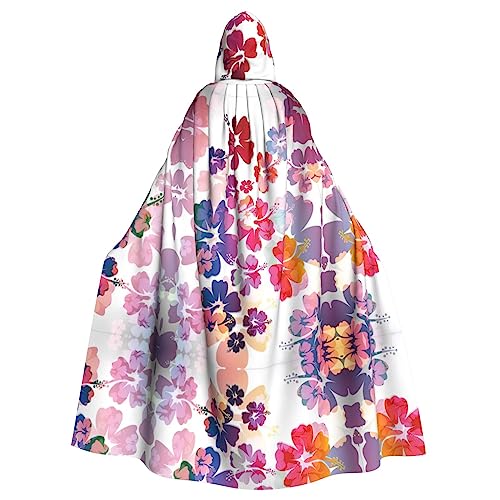 Hawaiianischer Blumendruck, Gothic-Karnevals-Umhang, dunkler Fantasieumhang für Maskerade und Cosplay-Events Hawaiianischer Blumendruck, Gothic-Karnevals-Umhang, dunkler Fantasieumhang für Maskerade und Cosplay-Events von rannsut