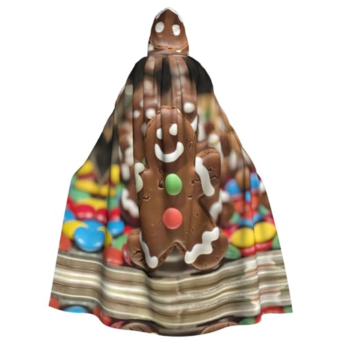 Lebkuchenmann-Umhang mit Süßigkeiten-Druck, Gothic-Karneval, dunkler Fantasieumhang für Maskerade und Cosplay-Events Lebkuchenmann-Umhang mit Süßigkeiten-Druck, Gothic-Karneval, dunkler Fantasieumhang für Maskerade und Cosplay-Events von rannsut