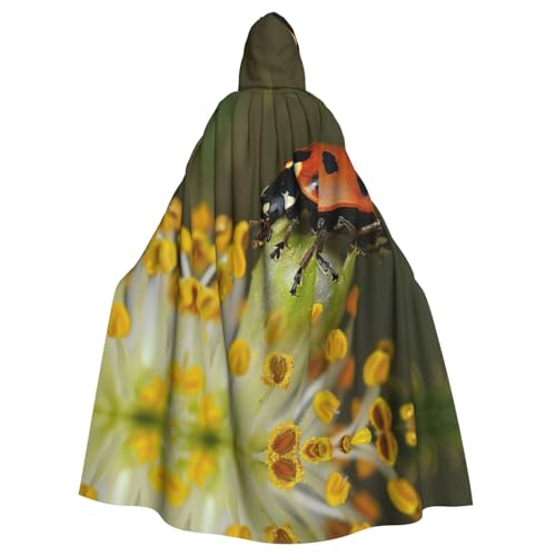Marienkäfer-Druck, Gothic-Karneval-Umhang, dunkler Fantasieumhang für Maskerade und Cosplay-Events Marienkäfer-Druck, Gothic-Karneval-Umhang, dunkler Fantasieumhang für Maskerade und Cosplay-Events von rannsut