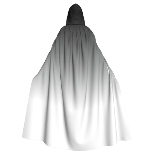 Ombré-Umhang mit weißem bis schwarzem Druck, Gothic-Karneval, dunkler Fantasy-Umhang für Maskerade und Cosplay-Events Ombré-Umhang mit weißem bis schwarzem Druck, Gothic-Karneval, dunkler Fantasy-Umhang für Maskerade und Cosplay-Events von rannsut
