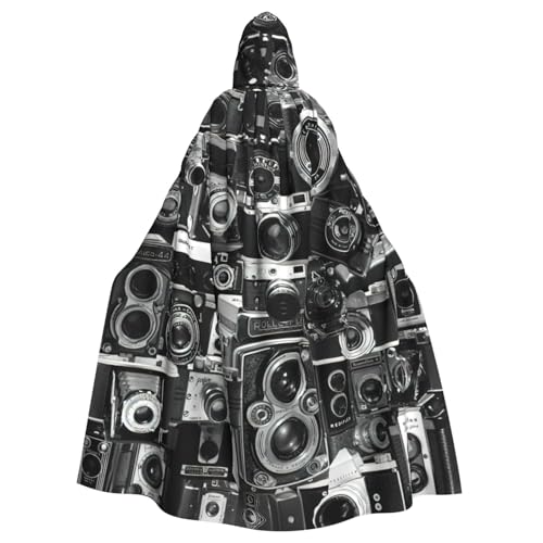 Retro-Kamera-Kollektion, Druck, Gothic-Stil, Karneval, Umhang, dunkler Fantasy-Umhang für Maskerade und Cosplay-Events Retro-Kamera-Kollektion, Druck, Gothic-Stil, Karneval, Umhang, dunkler Fantasy-Umhang für Maskerade und Cosplay-Events von rannsut