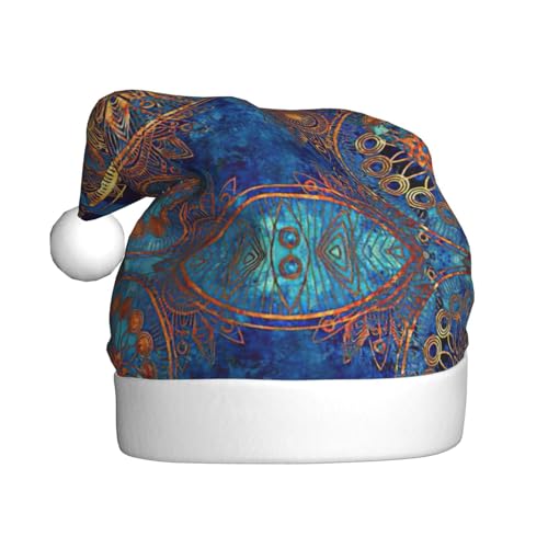 Sternenhimmel Mandala Druck Nikolausmütze für Erwachsene Frauen Männer Weihnachtsmütze für Neujahr Festliche Party Sternenhimmel Mandala Druck Nikolausmütze für Erwachsene Frauen Männer Weihnachtsmütze für Neujahr Festliche Party von rannsut