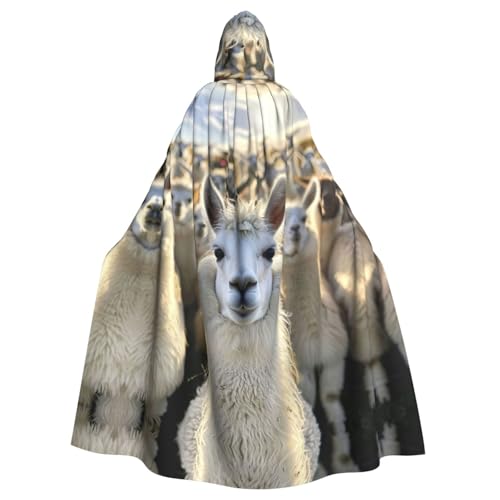 Süßer Lama-Druck, Gothic-Karnevals-Umhang, dunkler Fantasieumhang für Maskerade und Cosplay-Events Süßer Lama-Druck, Gothic-Karnevals-Umhang, dunkler Fantasieumhang für Maskerade und Cosplay-Events von rannsut