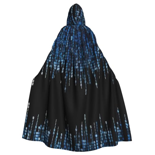 The Blue Binary Print Gothic Carnival Cloak Dark Fantasy Cape For Maskerade And Cosplay Events The Blue Binary Print Gothic Carnival Cloak Dark Fantasy Cape For Maskerade And Cosplay Events von rannsut