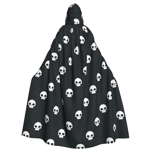 Totenkopf-Druck, Gothic-Karneval-Umhang, dunkler Fantasieumhang für Maskerade und Cosplay-Events Totenkopf-Druck, Gothic-Karneval-Umhang, dunkler Fantasieumhang für Maskerade und Cosplay-Events von rannsut