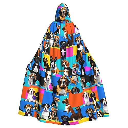 Umhang mit Beagle-Muster, Gothic-Stil, Karneval, dunkler Fantasieumhang für Maskerade und Cosplay-Events Umhang mit Beagle-Muster, Gothic-Stil, Karneval, dunkler Fantasieumhang für Maskerade und Cosplay-Events von rannsut
