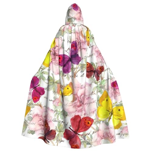 Umhang mit Schmetterlings-Aufdruck, Gothic, Karneval, dunkler Fantasieumhang für Maskerade und Cosplay-Events Umhang mit Schmetterlings-Aufdruck, Gothic, Karneval, dunkler Fantasieumhang für Maskerade und Cosplay-Events von rannsut