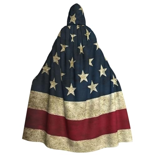 Umhang mit amerikanischer Flagge, Gothic, Karneval, dunkler Fantasieumhang für Maskerade und Cosplay-Events von rannsut