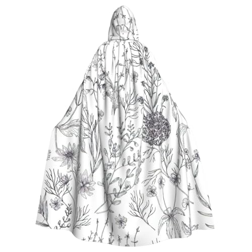 Umhang mit blühenden Kräutern und krautigen Pflanzen, Gothic-Stil, Karneval, dunkler Fantasieumhang für Maskerade und Cosplay-Events Umhang mit blühenden Kräutern und krautigen Pflanzen, Gothic-Stil, Karneval, dunkler Fantasieumhang für Maskerade und Cosplay-Events von rannsut