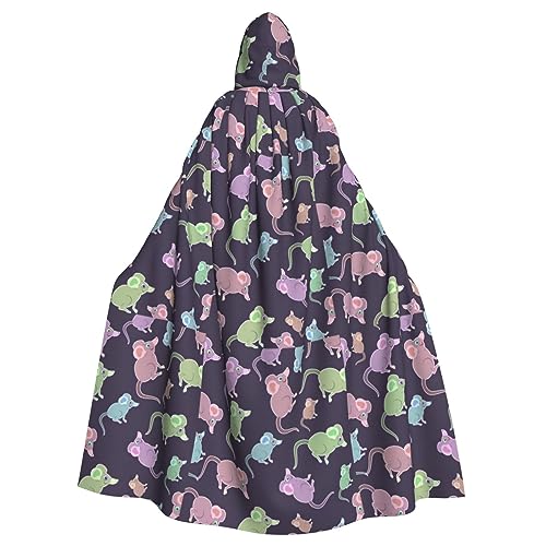 Umhang mit niedlichem Maus-Druck, Gothic-Karneval, dunkler Fantasieumhang für Maskerade und Cosplay-Events Umhang mit niedlichem Maus-Druck, Gothic-Karneval, dunkler Fantasieumhang für Maskerade und Cosplay-Events von rannsut