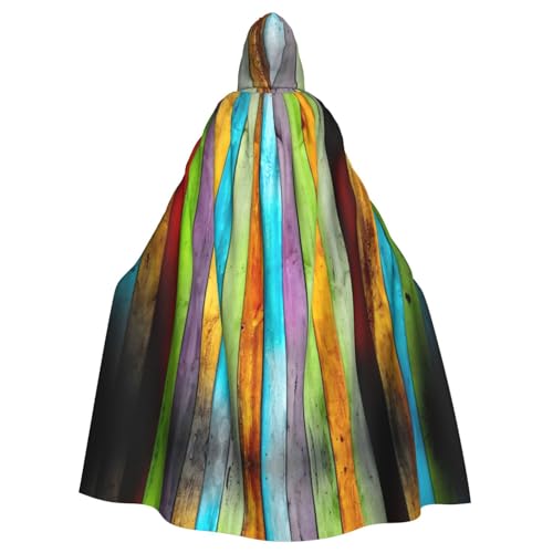 Vertikale Planken in Zimmerei, Eichenholz, Gothic-Stil, Karneval, Umhang, dunkler Fantasieumhang für Maskerade und Cosplay-Events von rannsut