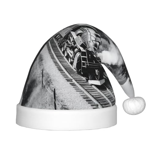 Weihnachtsmütze mit Dampflokomotiven-Zug-Druck, bequeme Weihnachtsmützen für Weihnachten, Kostümparty und Feiertagsveranstaltung Weihnachtsmütze mit Dampflokomotiven-Zug-Druck, bequeme Weihnachtsmützen für Weihnachten, Kostümparty und Feiertagsveranstaltung von rannsut